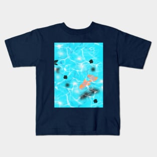 Swimming Koi Fish on Clean River Kids T-Shirt